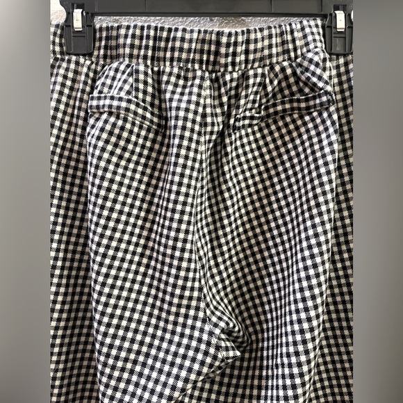 Luna Chix Black & White Gingham Trouser Ankle Pants Size L Back Ankle Slit - Picture 4 of 6